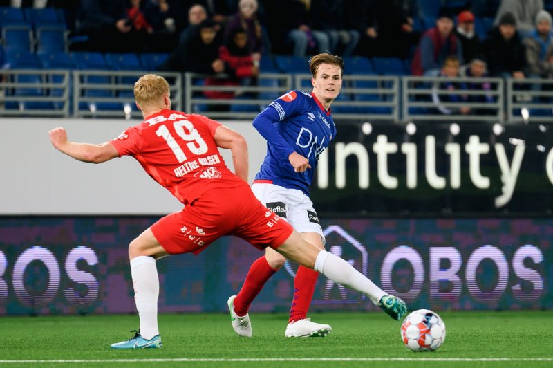 Nye landskamper i vente for Tobias Christensen. Her fra søndagens kamp mot Brann (Foto: Morten Mitchell Larød / SPORTFOTO)