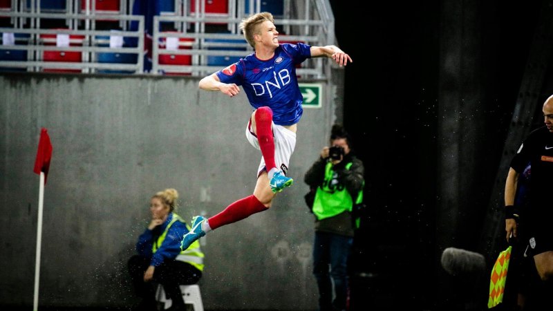 Fridjonsson er klar for VM med Island. Her jubler han for scoring mot Brann i 2017 (Foto: Digitalsport)