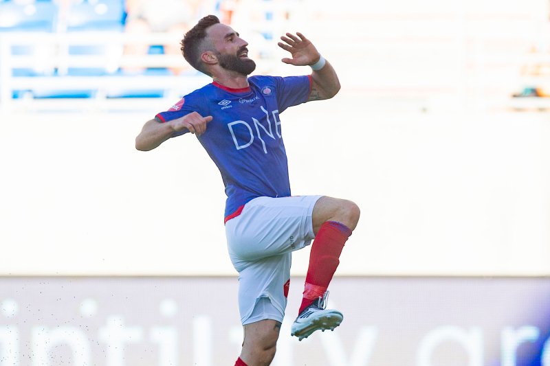Magnus Lekven jubler for scoring mot Bodø/Glimt. (Foto: Fredrik Hagen / NTB scanpix)