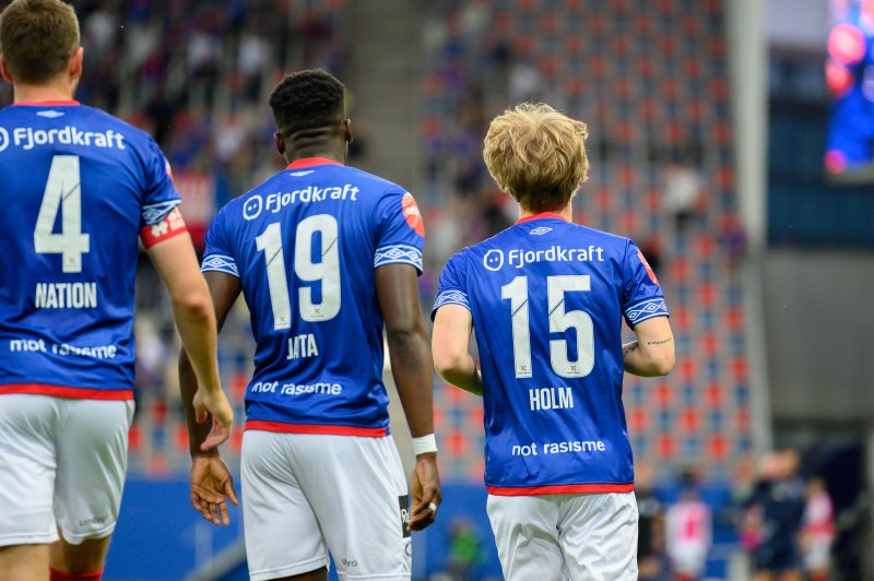 Seedy Jatta og Odin Thiago Holm klare for nye kamper med G18-landslaget (Foto: Morten Mitchell Larød / SPORTFOTO)