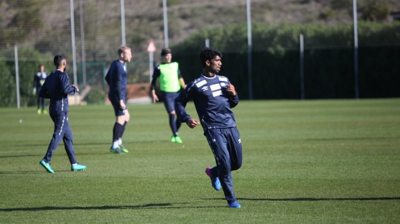 Madhusan Sandrakumar er tilbake i full trening etter skaden han pådro seg på La Manga i vinter (Foto: VIF Media)